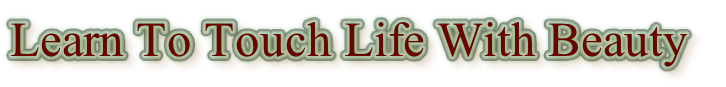 Learn To Touch Life With Beauty
